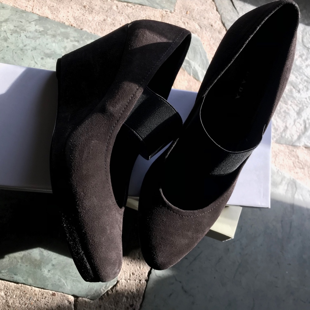 PRADA Suede Wedge MaryJane - Picture 4 of 5